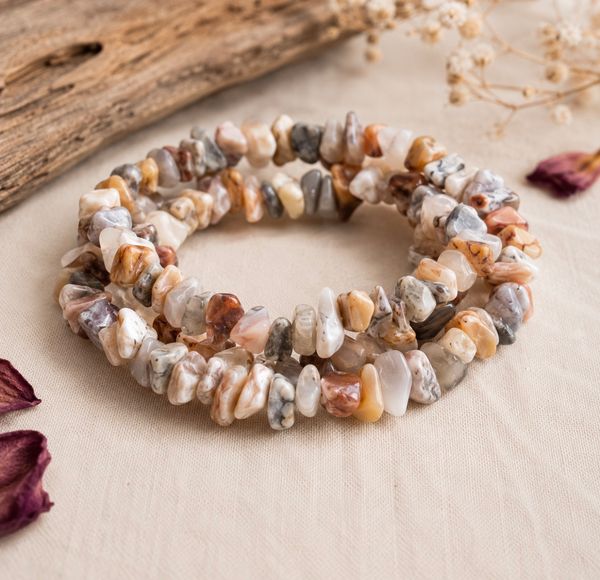 Hovedbilde Agat Crazy Lace Chips Armbånd