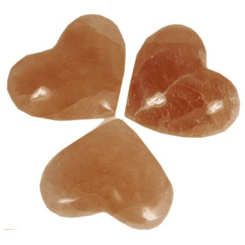 Selenitt Oransje 4cm Hjertestein