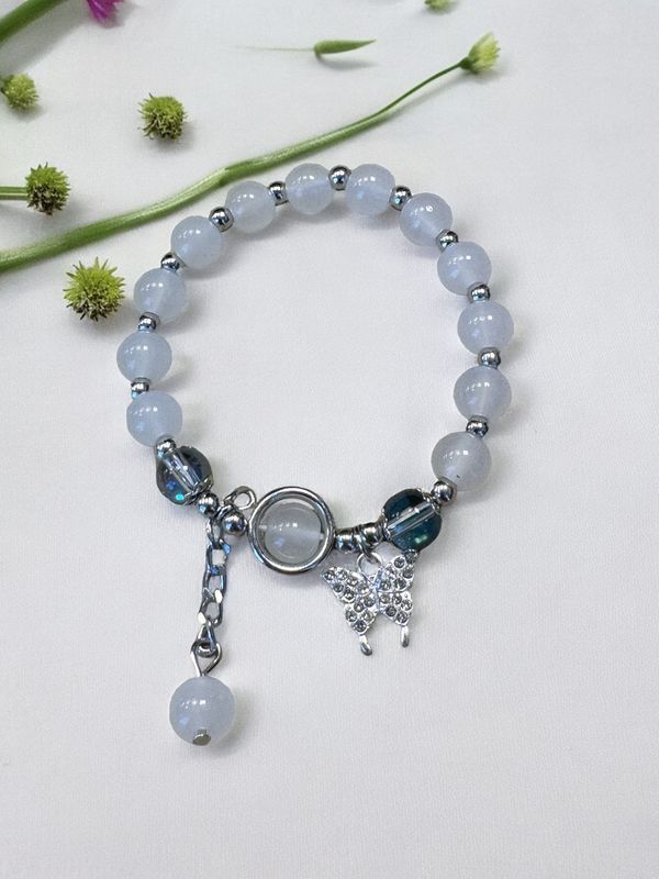 Armbånd Med Glassperler & Charms