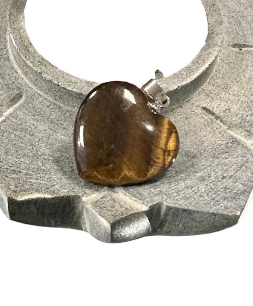 Hovedbilde Tigerøye Hjerte Anheng 2cm